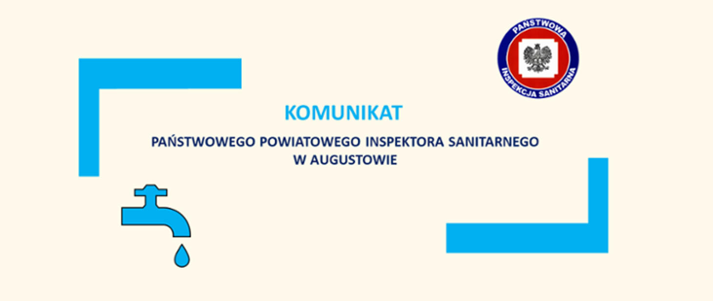 komunikat informujący o zdatności wody pitnej